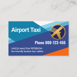 Blå himmel Runways Taxi Visitkort