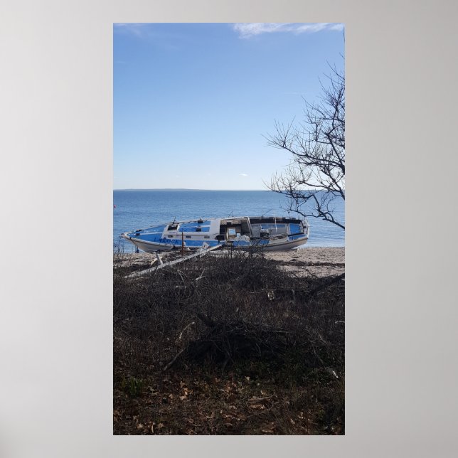 Blå himmel, skeppsbrott poster (Framsidan)