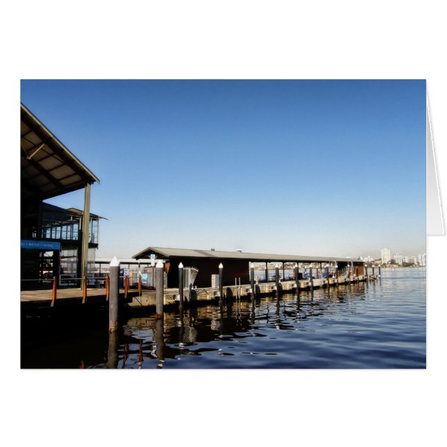 Blå himmel Söndag i Perth, Australien Hälsningskort (Framsidan Horizontal)