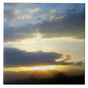 Blå himmel Sunset Tile Kakelplatta