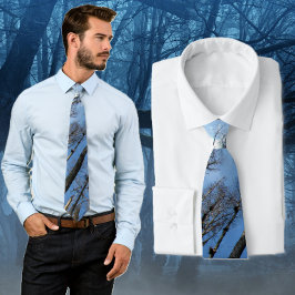 Blå himmel Träd Camo Tie Slips