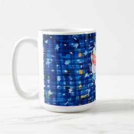 Blå himmel varmluftsballong kaffemugg