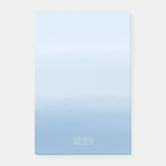 Blå himmel vattenfärgsmassa post-it block (Framsida)