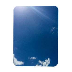 Blå himmel vita moln Bakgrund Molda Himlar Magnet