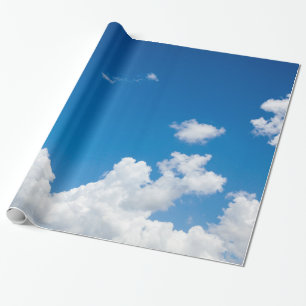 Blå himmel vita moln Himmelskare Himlar bakgrund Presentpapper