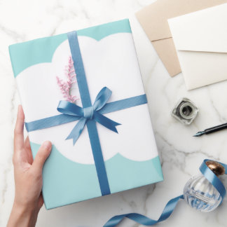 blå himmel, vita moln, skuggor presentpapper