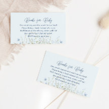 Blå himmel Wildblommor Bok för Baby Baby Shower