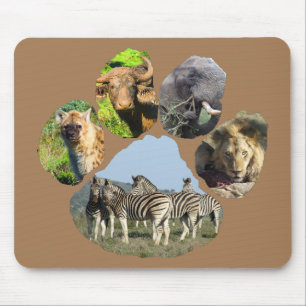Blå himmel Zebra-avtryck Musmatta