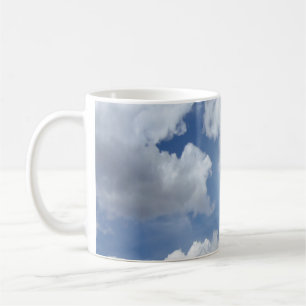 Blå himmelmoln + dina idéer kaffemugg