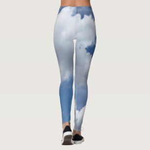 Blå himmelmoln I + din text och dina idéer Leggings