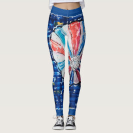 Blå himmels varmluftsballong leggings
