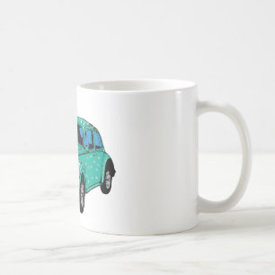 Blå Hippie Bil Klassisk Mugg