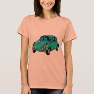 Blå Hippie Bil Raglan T-Shirt