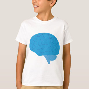 Blå hjärna t shirt