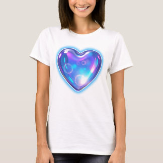Blå hjärta t shirt