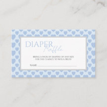 Blå hjärtan Baby Shower blöjlotteri