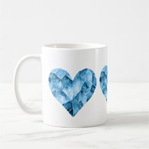 Blå hjärtan kaffemugg