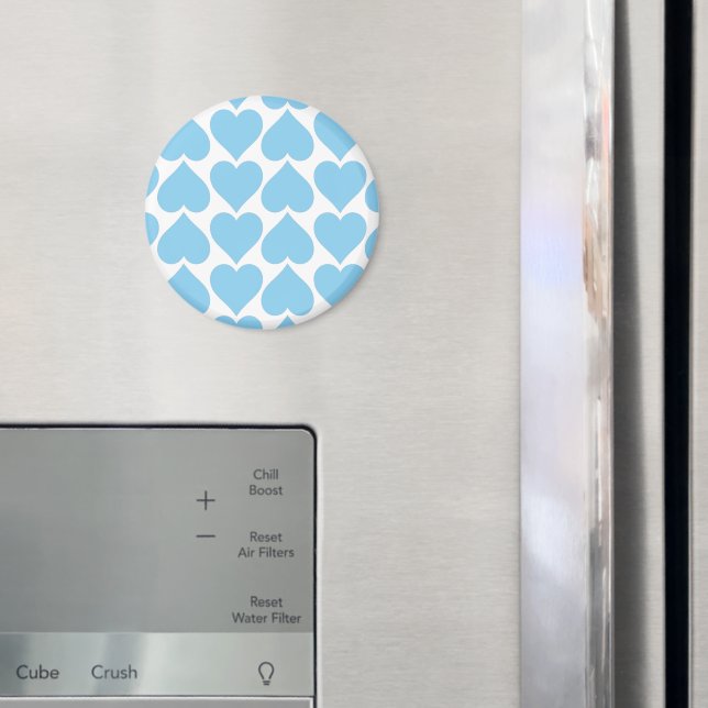 Blå hjärtan Mönster, Romantisk, Kärlek Magnet (In Situ (Fridge))