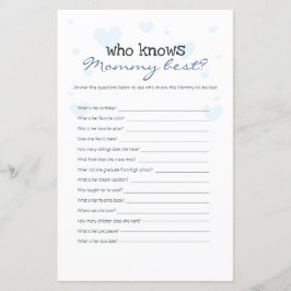 Blå hjärtan som känner till Mamma Best Baby Shower