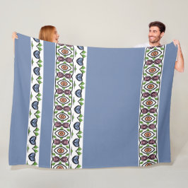 Blå hjärtdesign fleecefilt