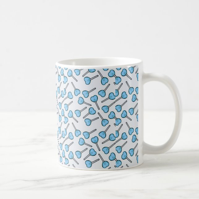 Blå hjärtformade Lollipos Kaffemugg (Höger)