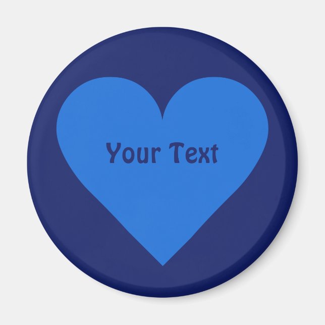 Blå hjärthjärthjärtans anpassningsbar magneter (Framsidan)