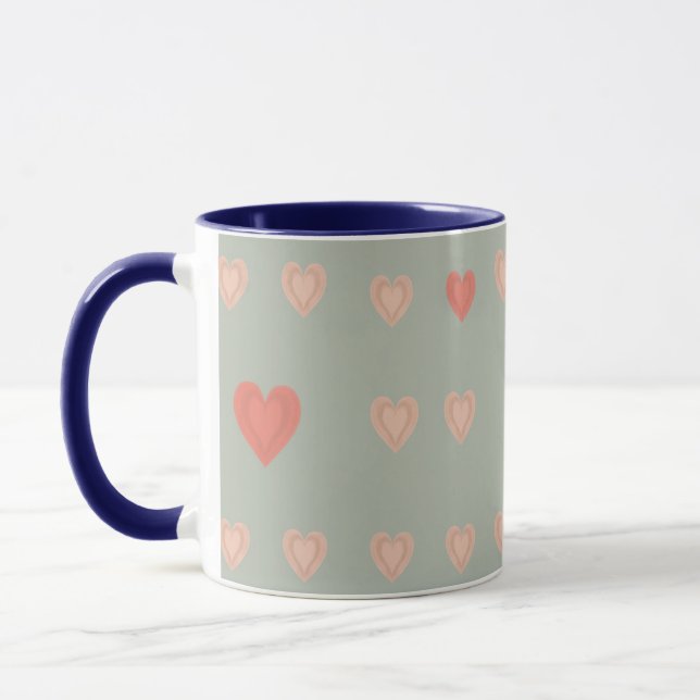 Blå Hjärtkaffemugg Mugg (Vänster)