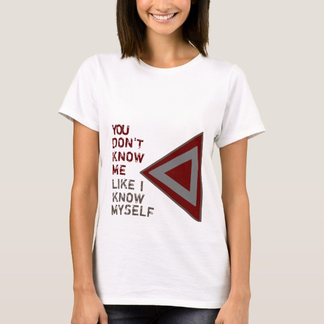 Blå hjärtsamlingen du inte känner mig Shirt T (Framsida)