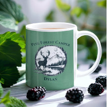 Blå Hjort Skogen & bergarts Anpassningsbar Text &