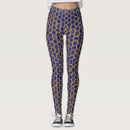 Blå honeycomb Leggings