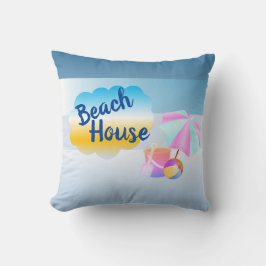 Blå Horizon Strandhus Kudd Kudde