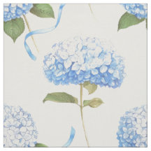 Blå Hortensia Band Blommönster