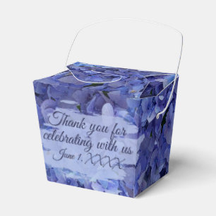 Blå Hortensia Blommig Takeout Presentaskar