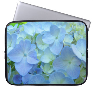 Blå Hortensia Blommor Bärbar sleeve Elektronik