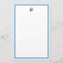 Blå Hortensia Brevpapper