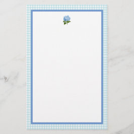 Blå Hortensia Brevpapper