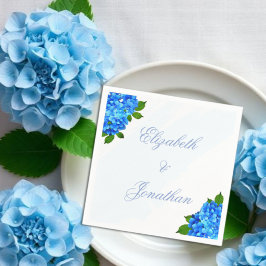 Blå Hortensia Bröllopsblommor Pappersservett