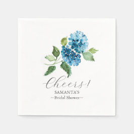 Blå Hortensia Cocktailservetter Pappersservett