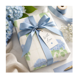 Blå Hortensia Inpackningspapper Elegant Blommig Pr Presentpapper