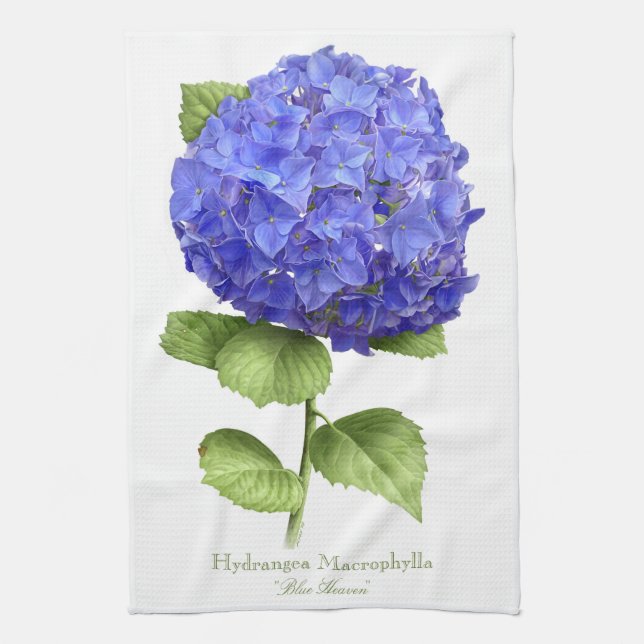 Blå Hortensia Kökshandduk (Vertikal)