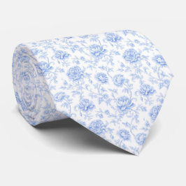 Blå Hortensia Mönster Akvarell Blommor Botanik Slips