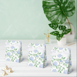 Blå Hortensia Mönster Akvarell Blommor Botanisk Presentaskar