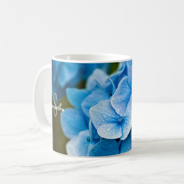 Blå Hortensia Mugg (Framsida vänster)