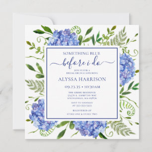 Blå Hortensia Något Blått Innan Jag Gör Inbjudningar