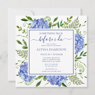 Blå Hortensia Något Blått Innan Jag Gör Inbjudningar