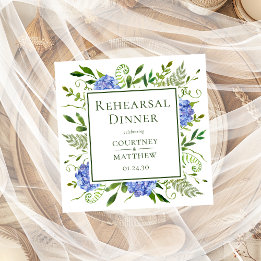 Blå Hortensia Övningsmiddag Cocktail Pappersservett