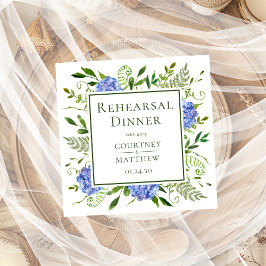 Blå Hortensia Övningsmiddag Cocktail Pappersservett