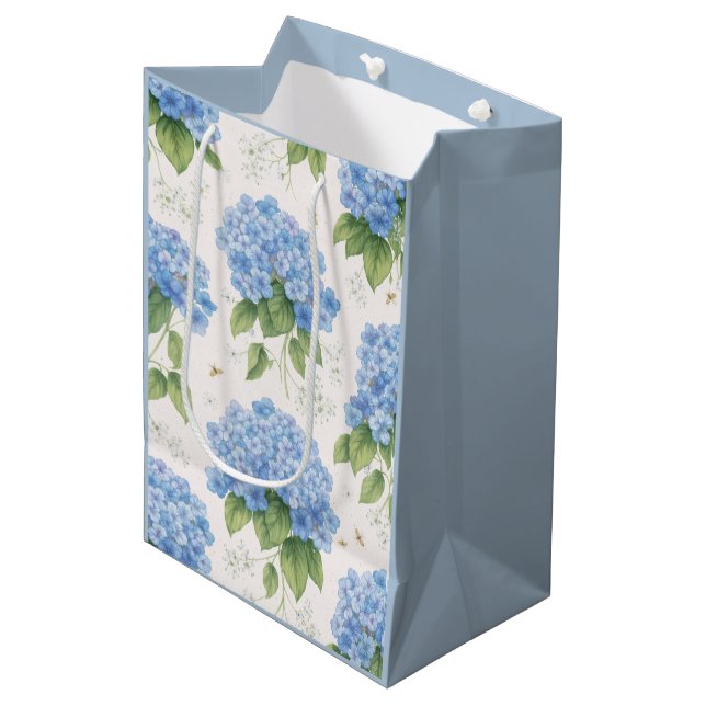 Blå Hortensia Presentbag | Botanisk (Framsidan Vinklad)