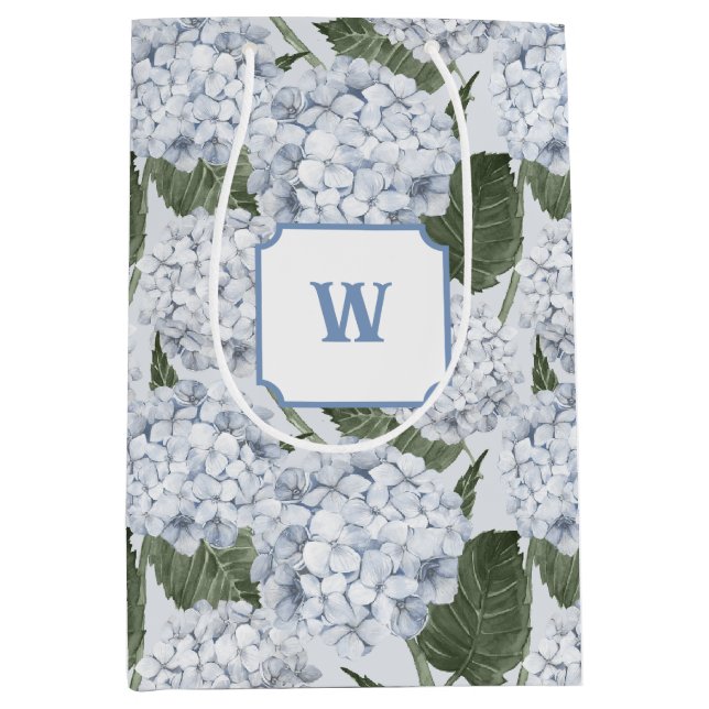 Blå Hortensia Trädgårdsblomma  (Framsidan)