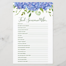 Blå Hortensior Hitta Någon Som Duschspel